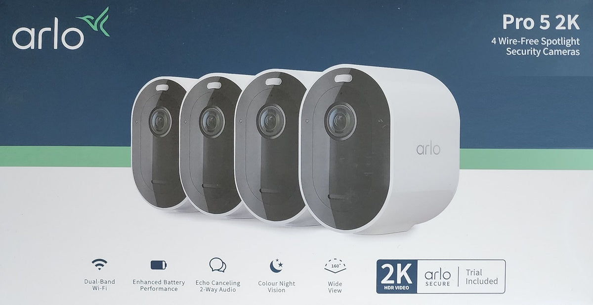 Arlo Pro 5 2K Spotlight Security Camera | 4 Pack