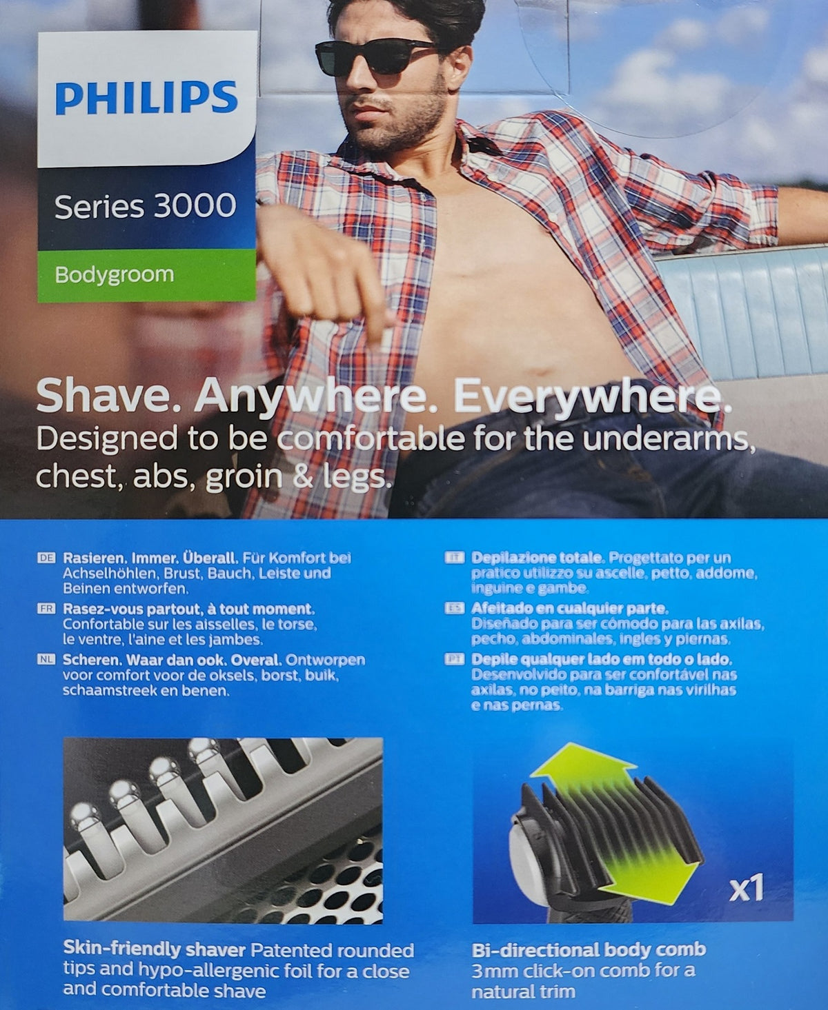 Philips Series 3000 Smooth Mens Body Shaver