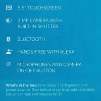 Amazon Echo Show 5 (3nd Gen) Smart Display Speaker - Charcoal