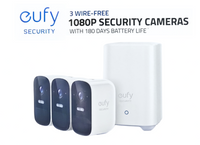 Eufy Cam 2C Wireless 1080p Security Cameras Set | 3 Pack + 16GB Homebase