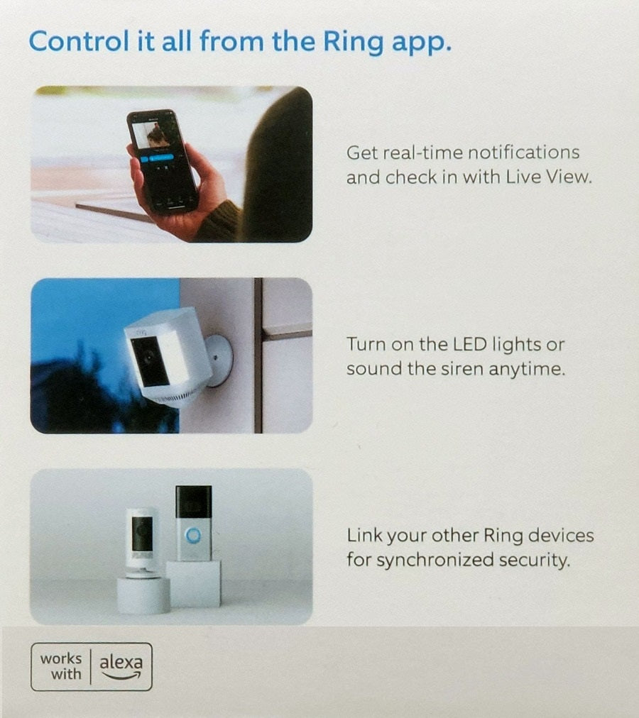 Outdoor Security Camera: Ring Wireless Spotlight Cam Plus | Battery