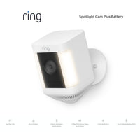 Outdoor Security Camera: Ring Wireless Spotlight Cam Plus | Battery