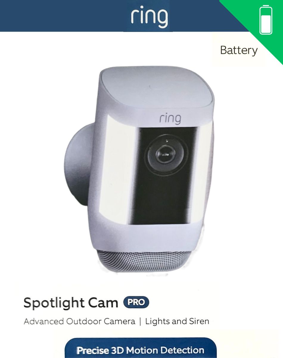 Ring Wireless Spotlight Cam Pro | Battery | Outdoor Security Camera