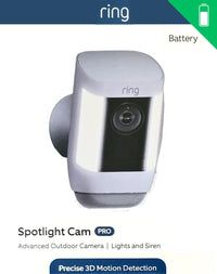 Ring Wireless Spotlight Cam Pro | Battery | Outdoor Security Camera