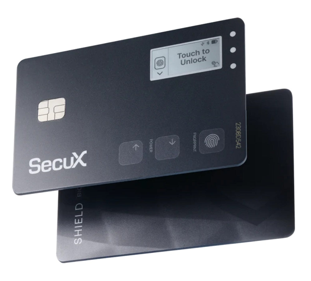 Secux Shield BIO Biometric Authentication Card Crypto Wallet