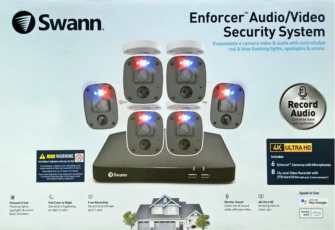 Swann Enforcer Audio/Video 6 Camera 2TB DVR Security System