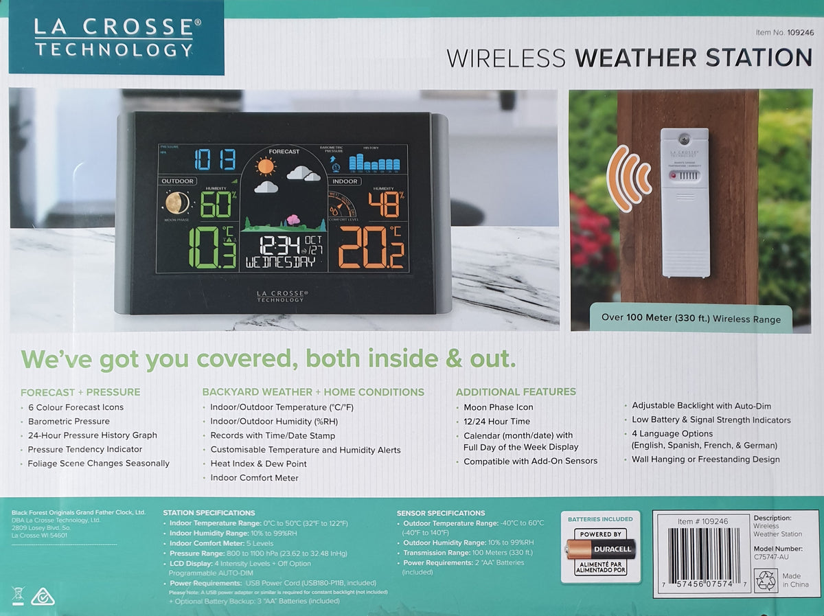 La Crosse Technology Wireless Weather Station 100 Meter Range