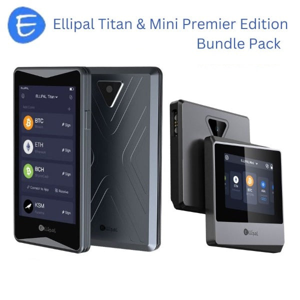 Ellipal Titan Grey & Mini Premier Edition Bundle – Encrypted Hardware