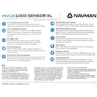 Navman MiVue 1000 Sensor XL Dashcam