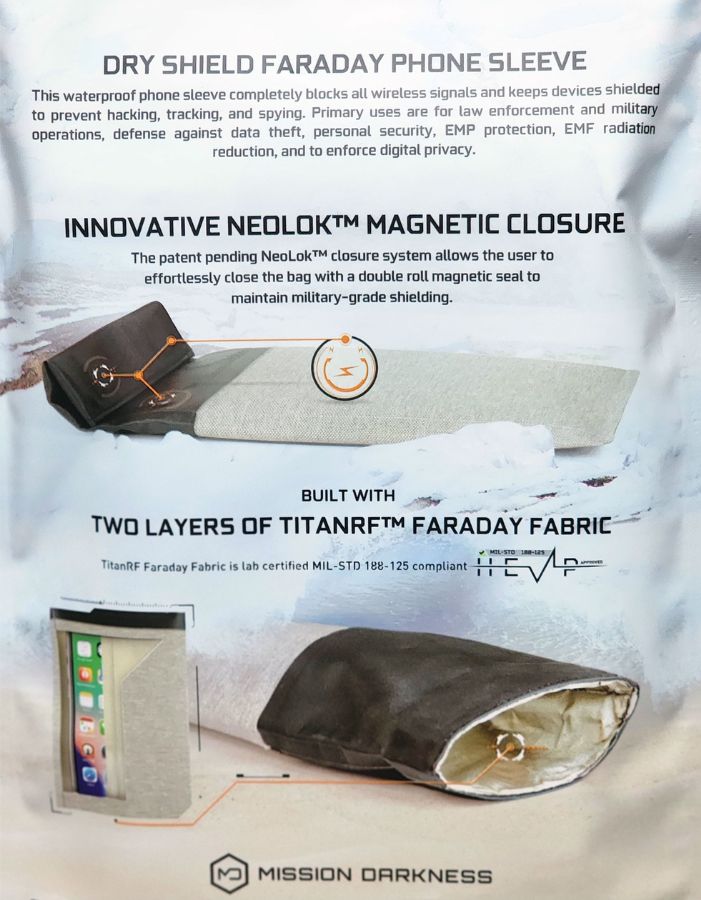 Mission Darkness Dry Shield Faraday Phone Sleeve