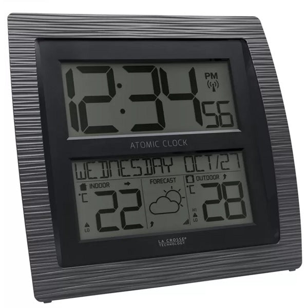 Curved Digital Clock & Weather Station with Forecast & Temperature